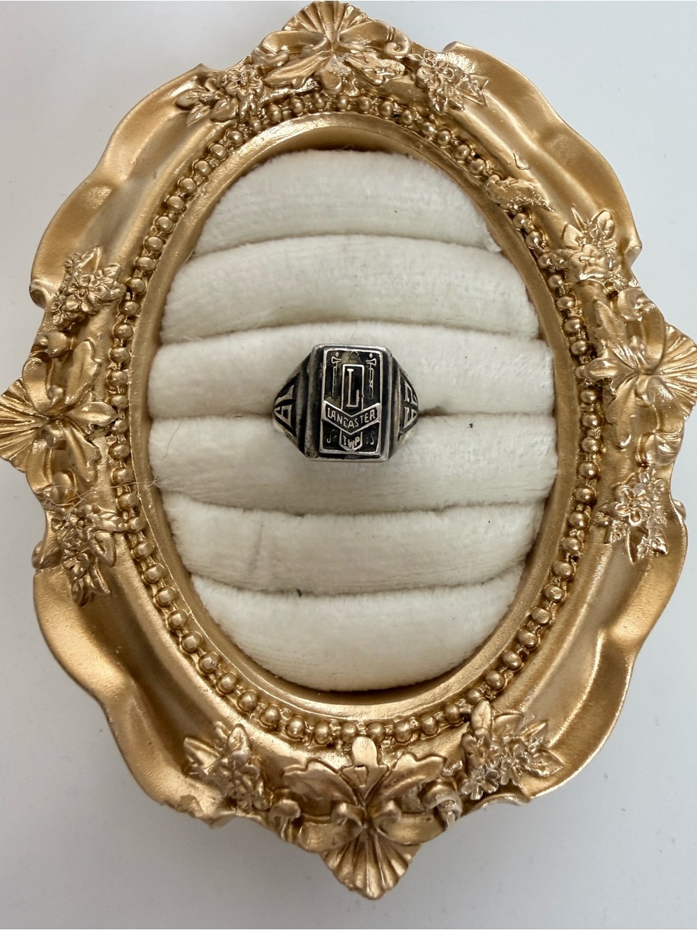 Class ring Lancaster twp JR HS Sterling silver 1962 retro Pennsylvania